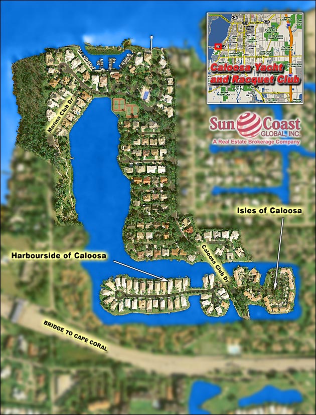 Caloosa Yacht And Racquet Club Overhead Map